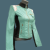 Veste simili cuir bicolore Femme