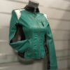 Veste simili cuir bicolore Femme