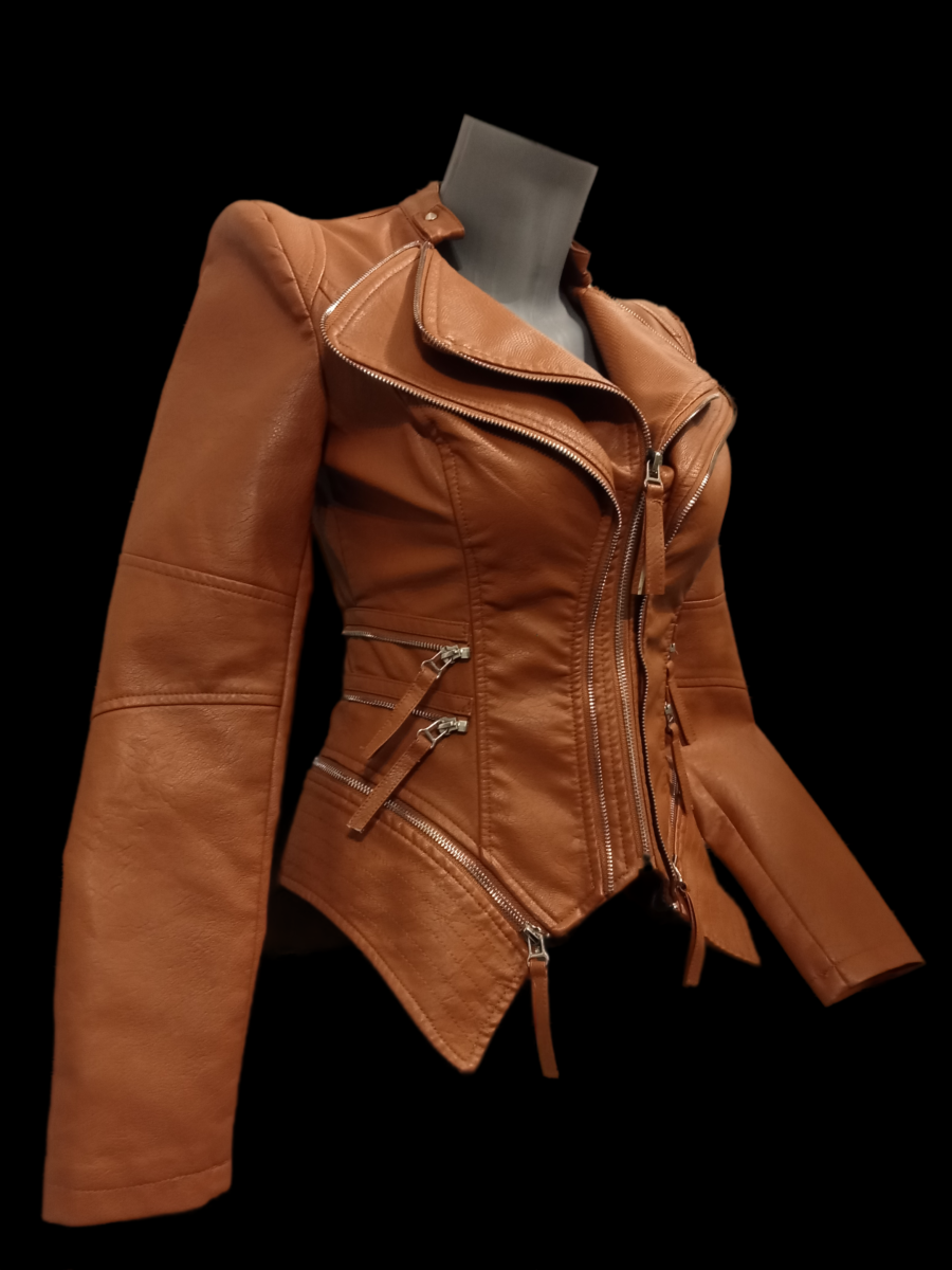 Veste-perfecto simili cuir femme