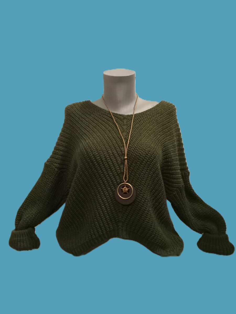 Pull Femme avec collier sautoir