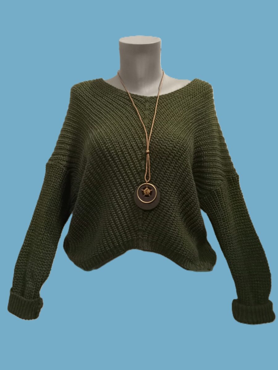 Pull Femme avec collier sautoir