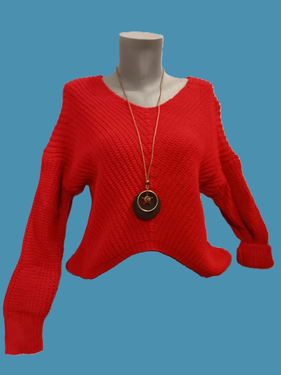 Pull Femme avec collier sautoir