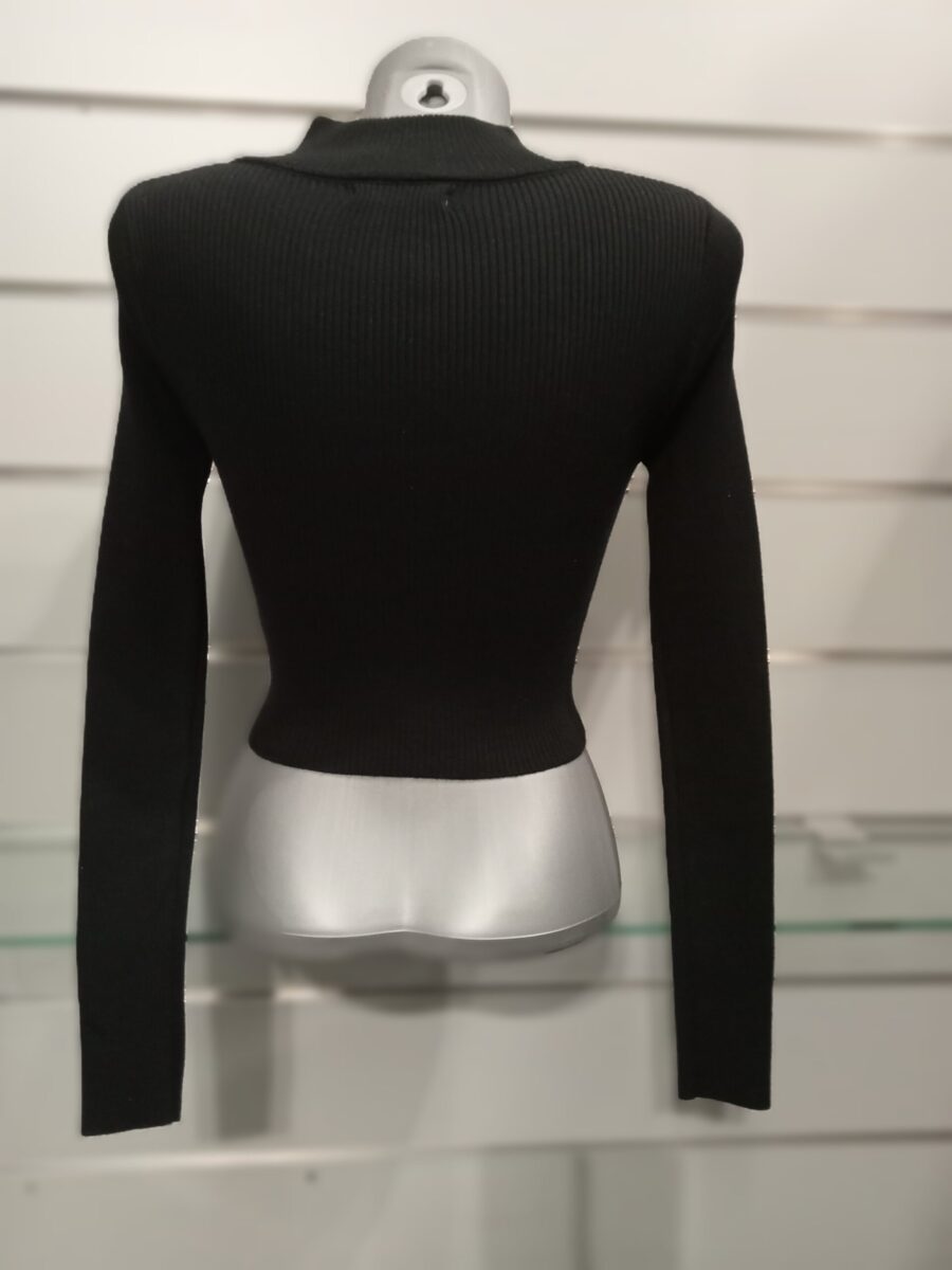 Pull Femme Crop Top col zippé