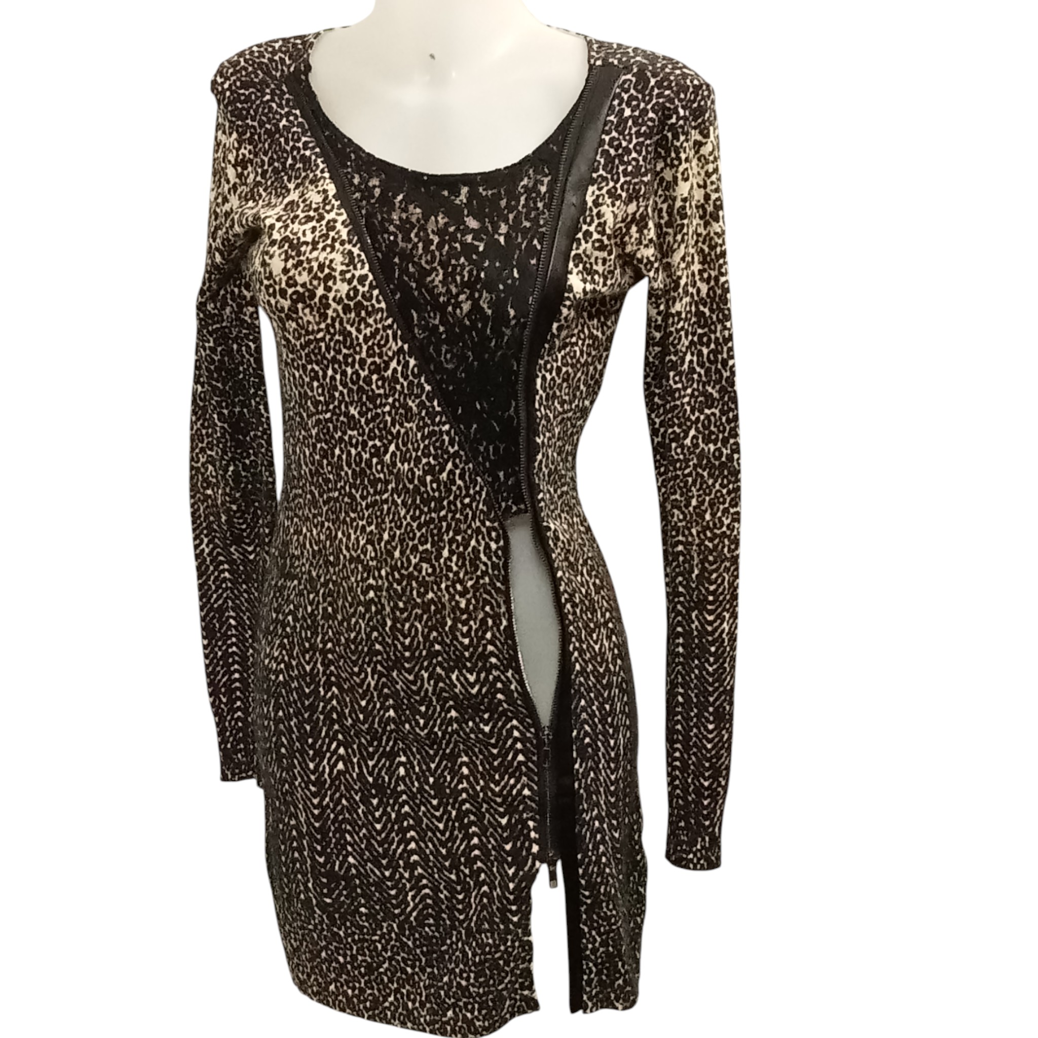 Robe de soirée, robe BEAUTY WOMEN, manches longues, dentelle, zip asymétrique