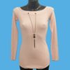 Body Pull Femme, manches longues, collier incrusté au col