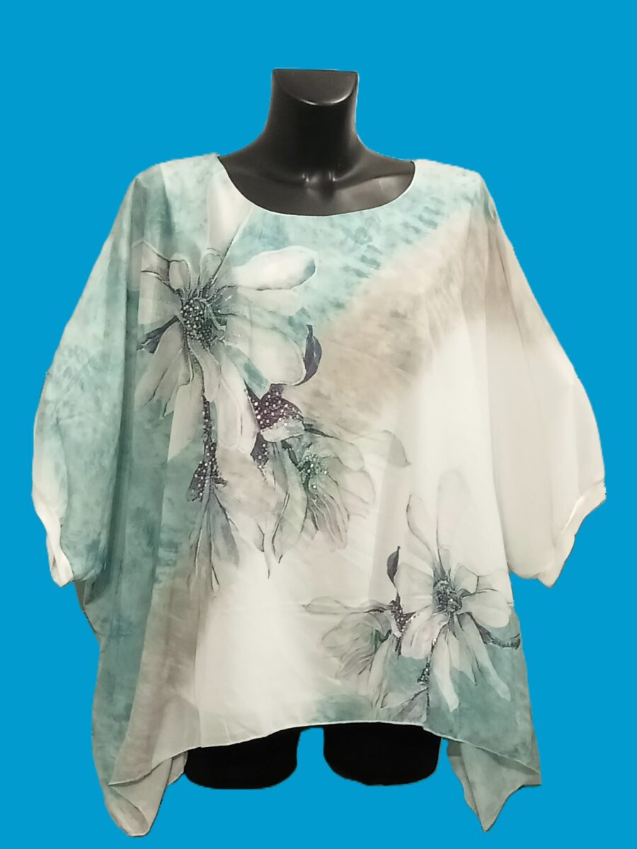 T-shirt femme, grande taille, chauve-souris, imprimé floral, plumes, strass