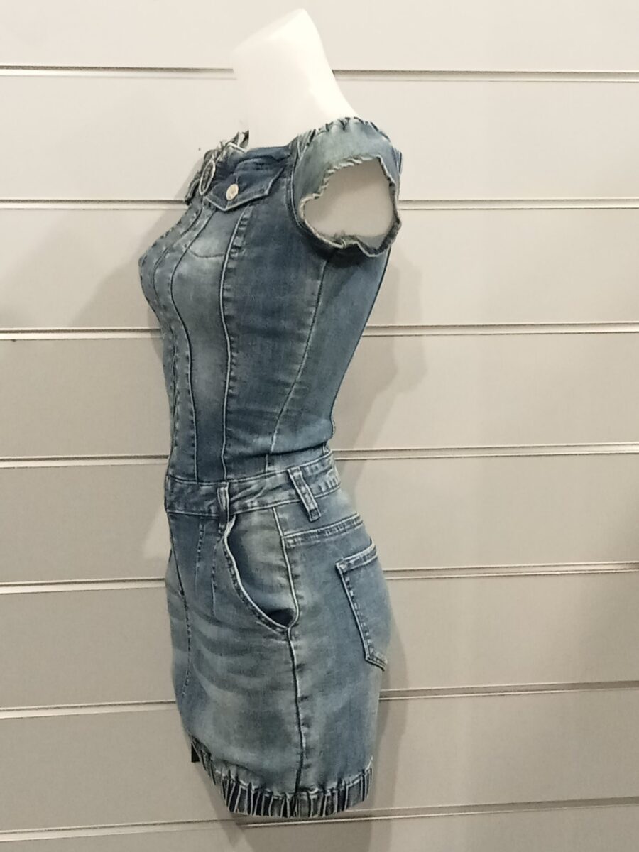 Robe en jean Original Denim, zippée, large col