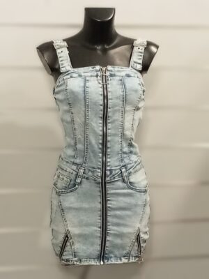 Robe en jean Original Denim, multi-zips, sans manches