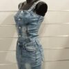 Robe en jean Original Denim, sans manches, zippée, boutonnée