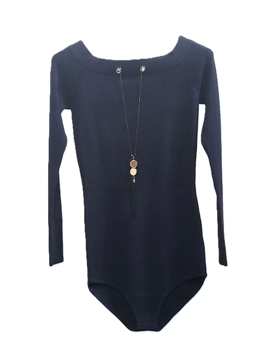 Body Pull Femme, Pull Femme manches longues, Pull avec collier bijou incrusté au col