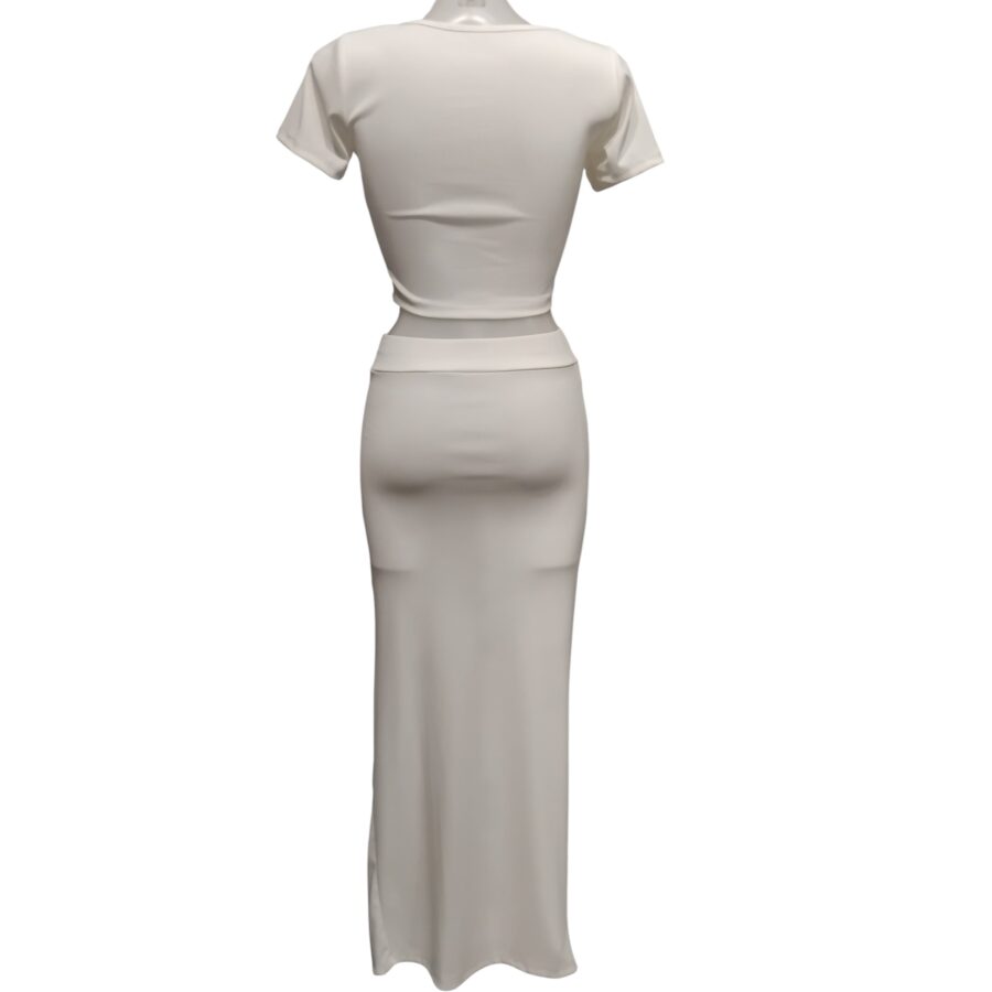 Ensemble jupe longue et crop top, 2 pièces, poitrine rembourrée