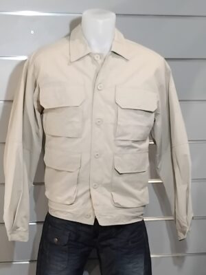 Veste Homme, Veste Saharienne, Col Chemise, Beige, John H