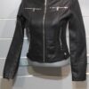 Veste femme, Miss Sissi, simili cuir, coupe slim, deux poches poitrines