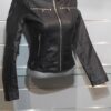 Veste femme, Miss Sissi, simili cuir, coupe slim, deux poches poitrines