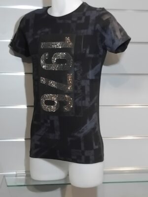 T-shirt Homme, fashion, t-shirt AXI, logo1976 en strass