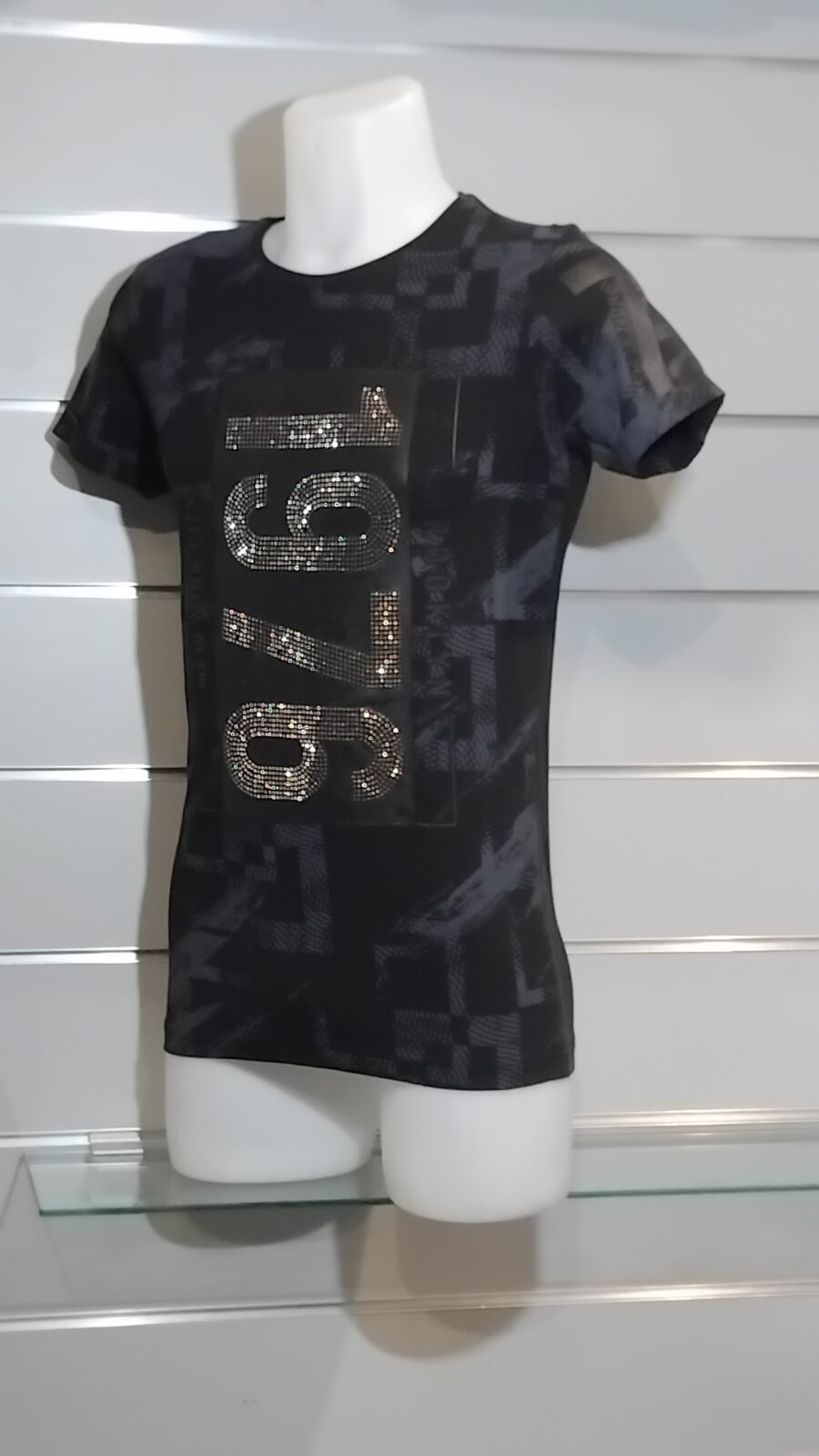 T-shirt Homme, fashion, t-shirt AXI, logo1976 en strass