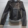 Veste femme, perfecto en cuir synthétique, col à revers, poche poitrine, fermeture à zip