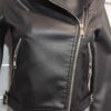 Veste femme, perfecto en cuir synthétique, col à revers, poche poitrine, fermeture à zip