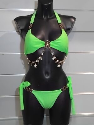 Maillot de bain Femme, bikini 2 pièces, logo étoile de mer avec collier