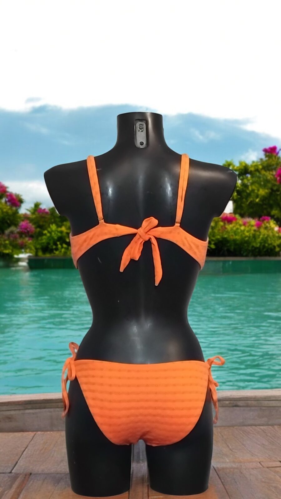 Maillot de bain Femme, 1 pièce, dos nu, couleur orange