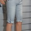 Bermuda Homme, short jean stretch, ourlets imprimés, JAYLVIS