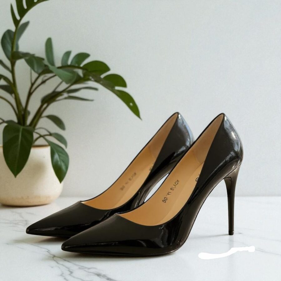 Chaussures Femme, Escarpins sexy, talon aiguille, vernis noir