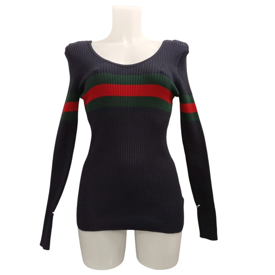Pull pour Femme, pull réversible, coupe moulante, bleu, taille L