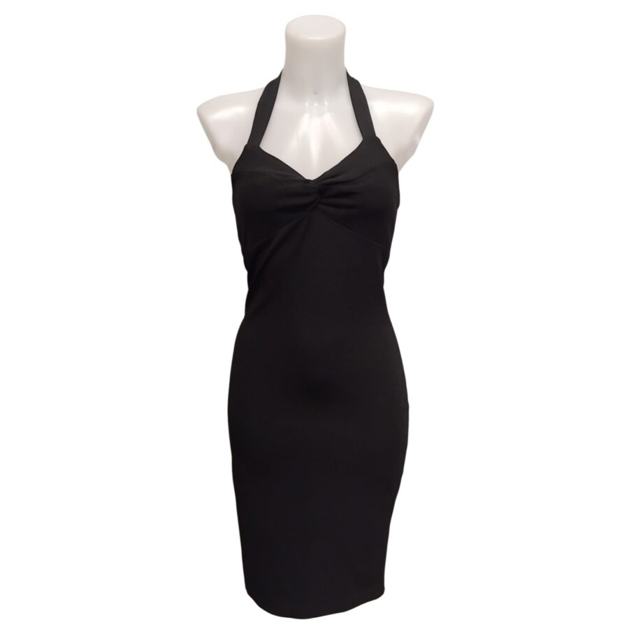Robe de soirée, robe moulante, dos nu, sans manches, noir, tail M